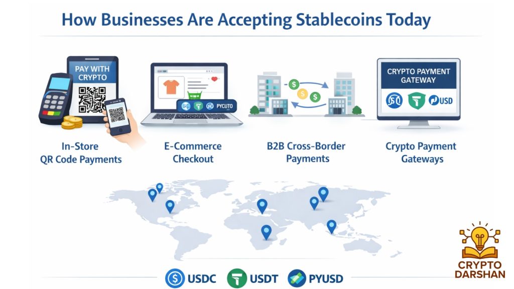 how business accepting stablecoins today