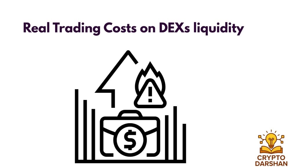 real trading cost on DEX liquidity