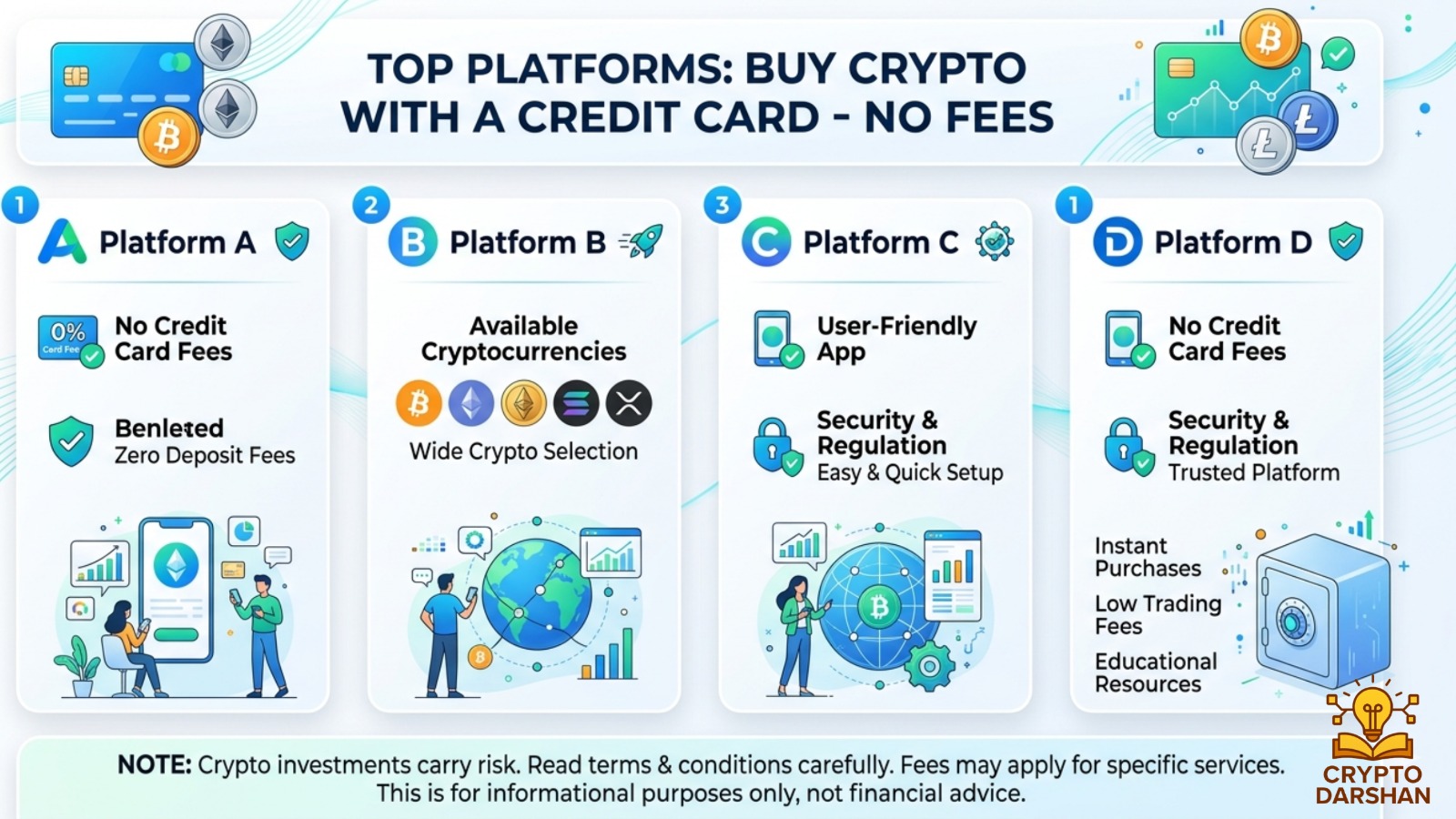  Buy Crypto With A Credit Card: Top Platforms No Fees