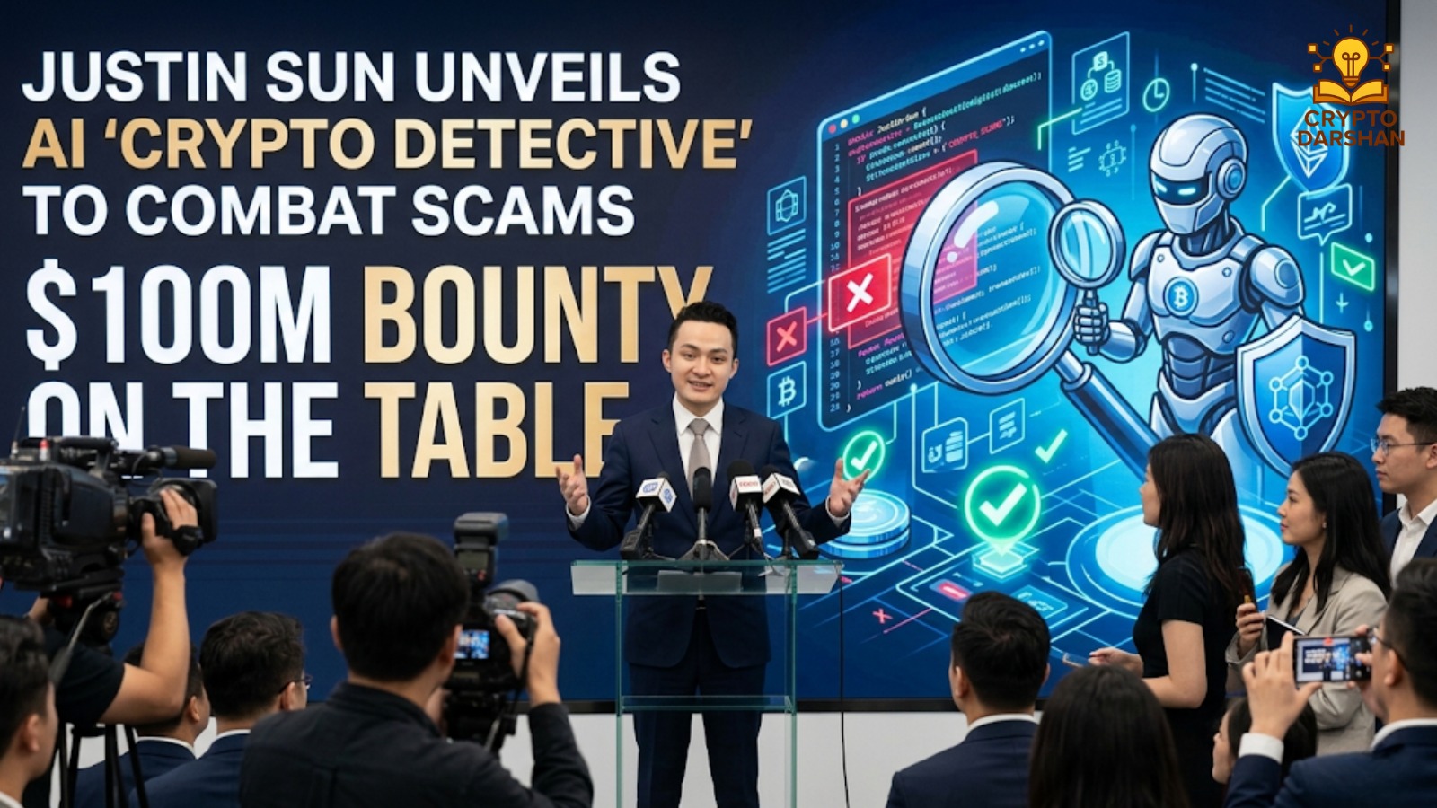 Justin Sun Unveils AI ‘Crypto Detective’ to Combat Scams, $100M Bounty on the Table
