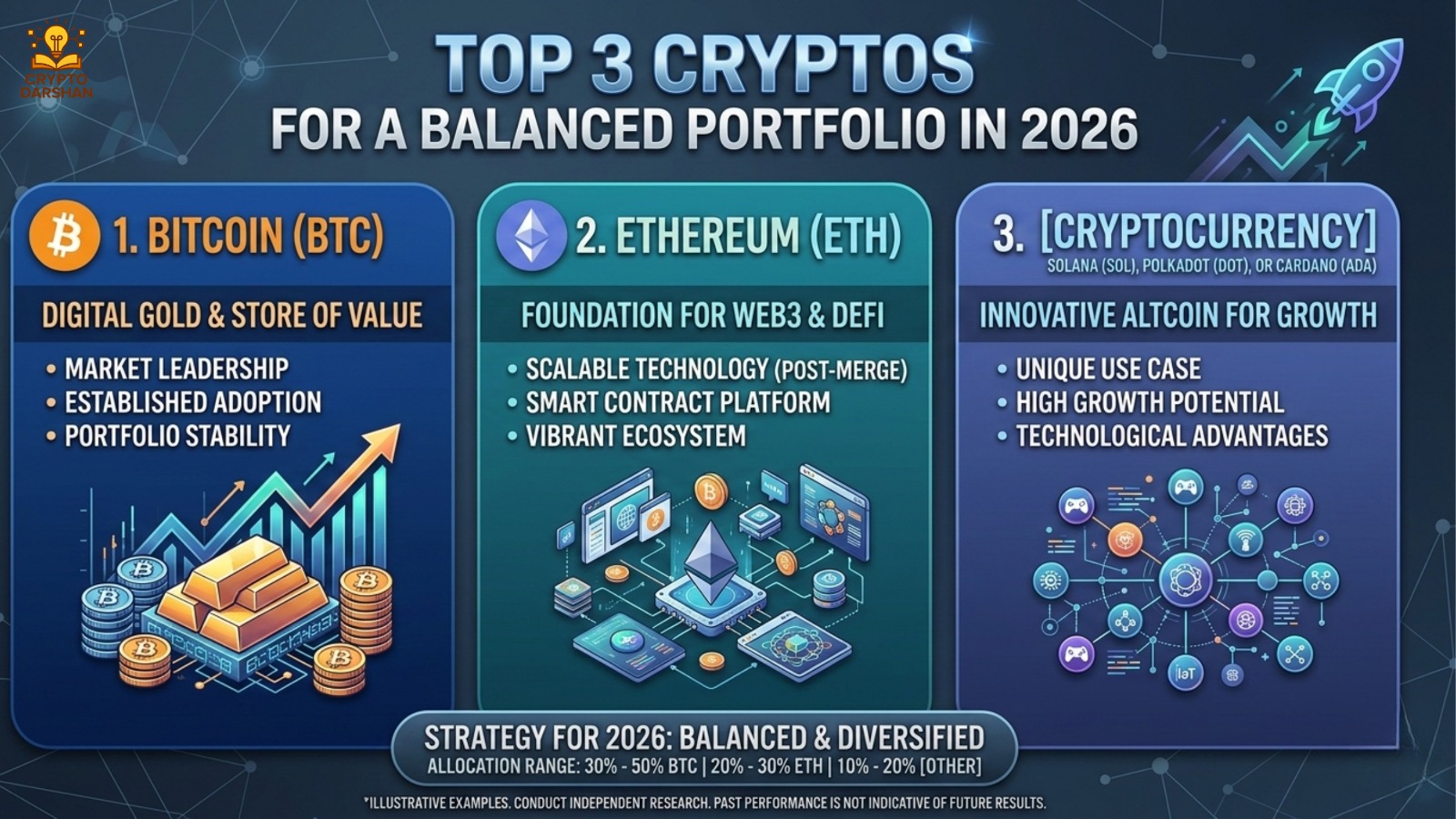 Top 3 Cryptos for a Balanced Portfolio in 2026