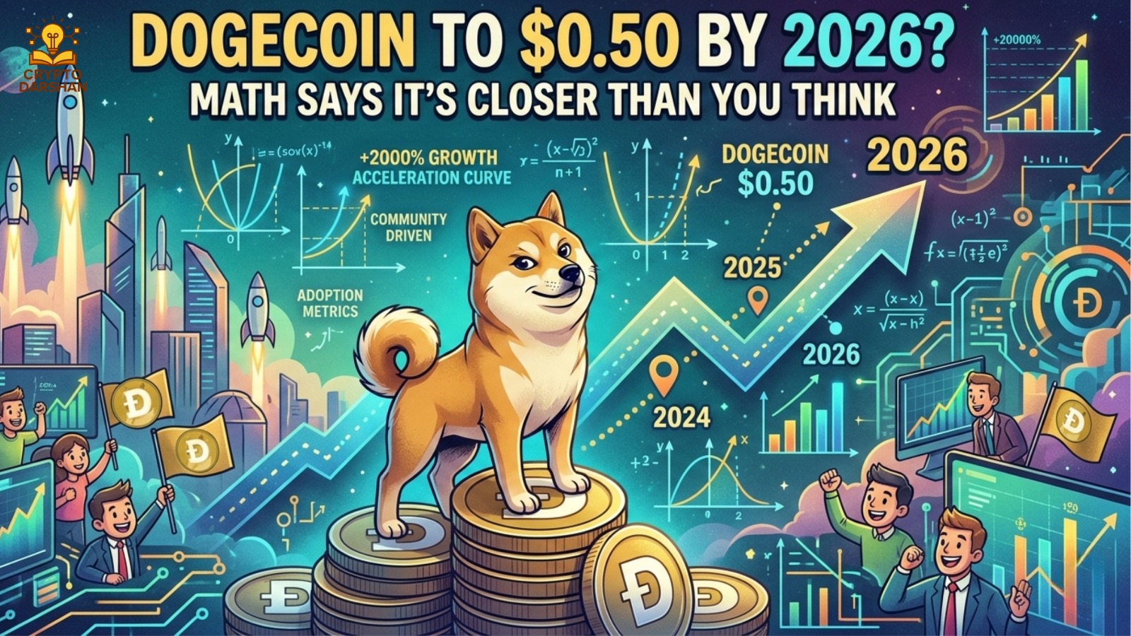Dogecoin to $0.50 by 2026? Math Says It’s Closer Than You Think