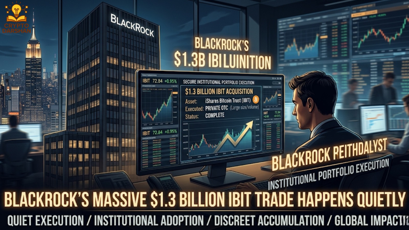 BlackRock's Massive $1.3 Billion IBIT Trade Happens Quietly—Here's What Happened