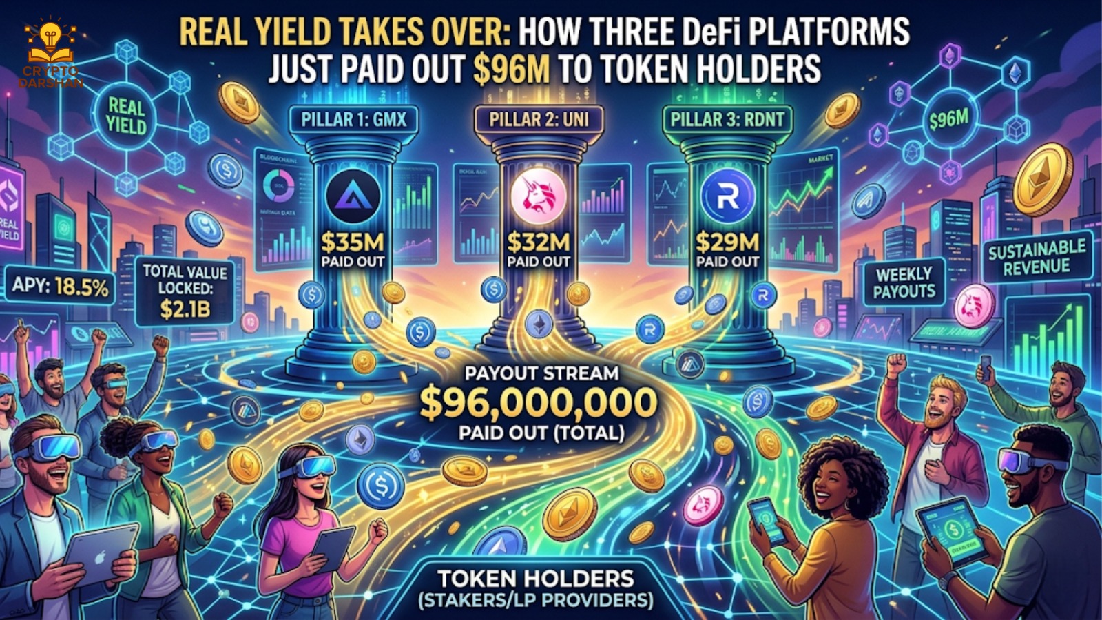 Real Yield Takes Over: How Three DeFi Platforms Just Paid Out $96M to Token Holders