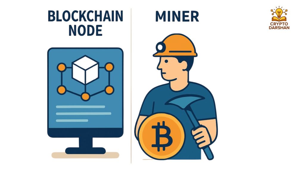 Blockchain Node vs. Miner
