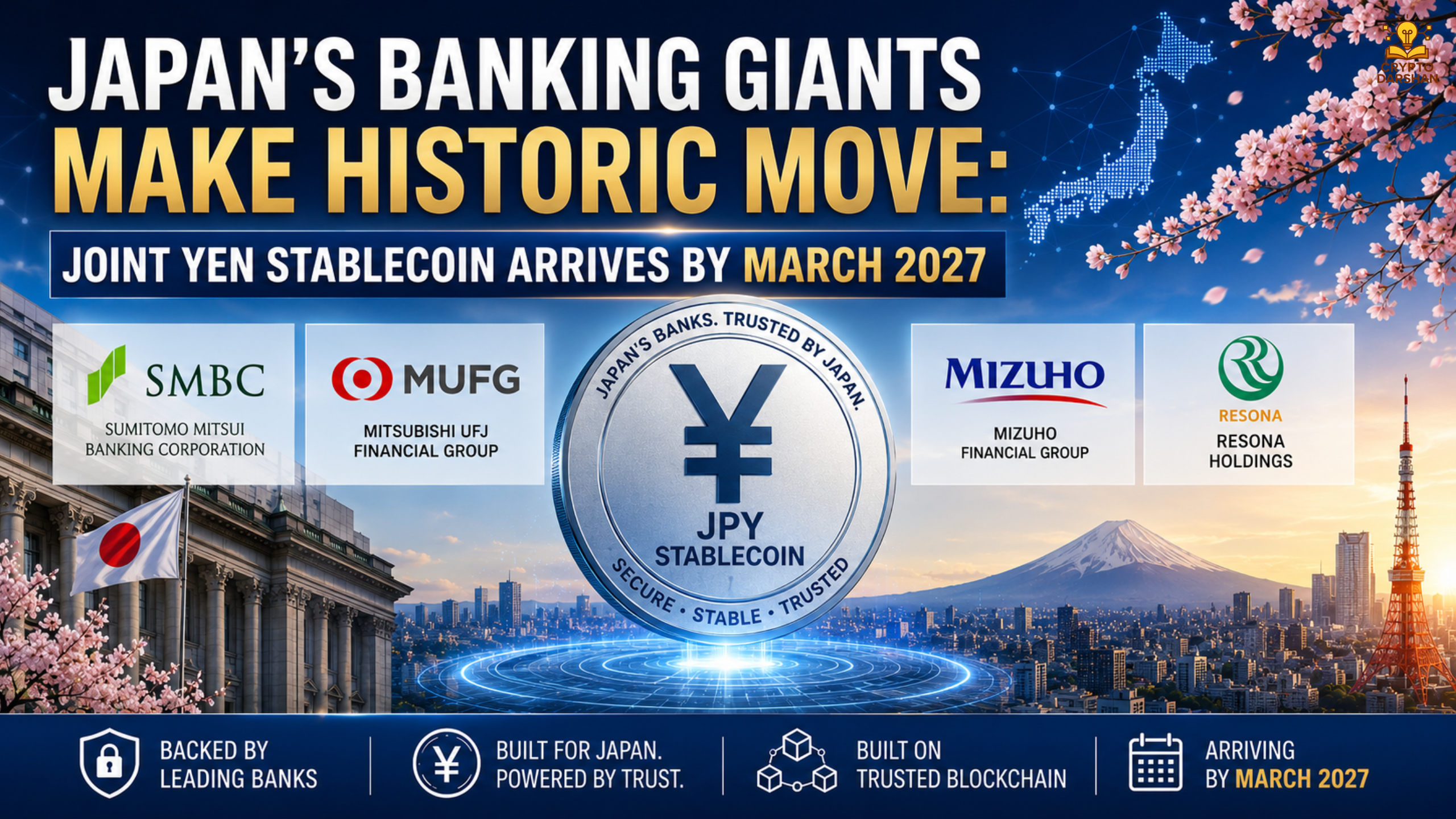 Japan's Banking Giants Make Historic Move: Joint Yen Stablecoin Arrives by March 2027
