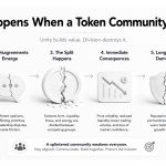 What Happens When a Token Community Splinters