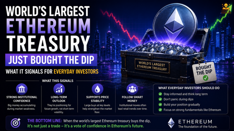 World’s Largest Ethereum Treasury Just Bought the Dip, What It Signals for Everyday Investors