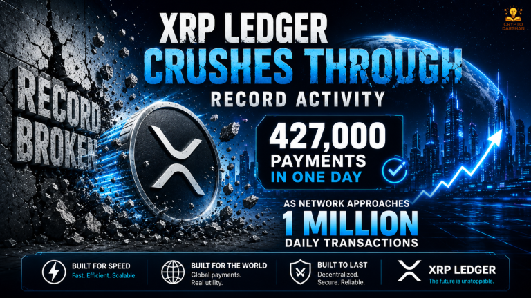 XRP Ledger Crushes Through Record Activity: 427,000 Payments in One Day as Network Approaches 1M Daily Transactions