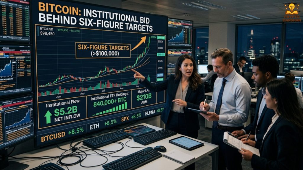 Bitcoin Institutional Bid Behind Six‑Figure Targets