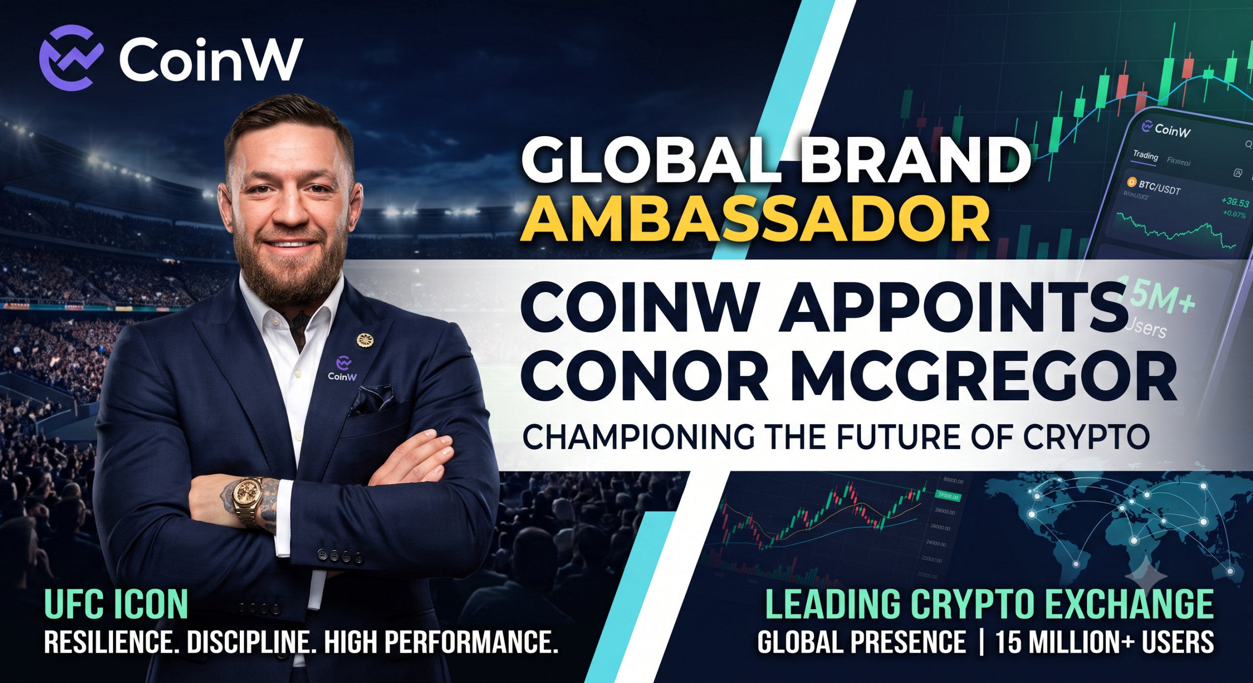 CoinW Signs UFC Icon Conor McGregor as Global Brand Ambassador