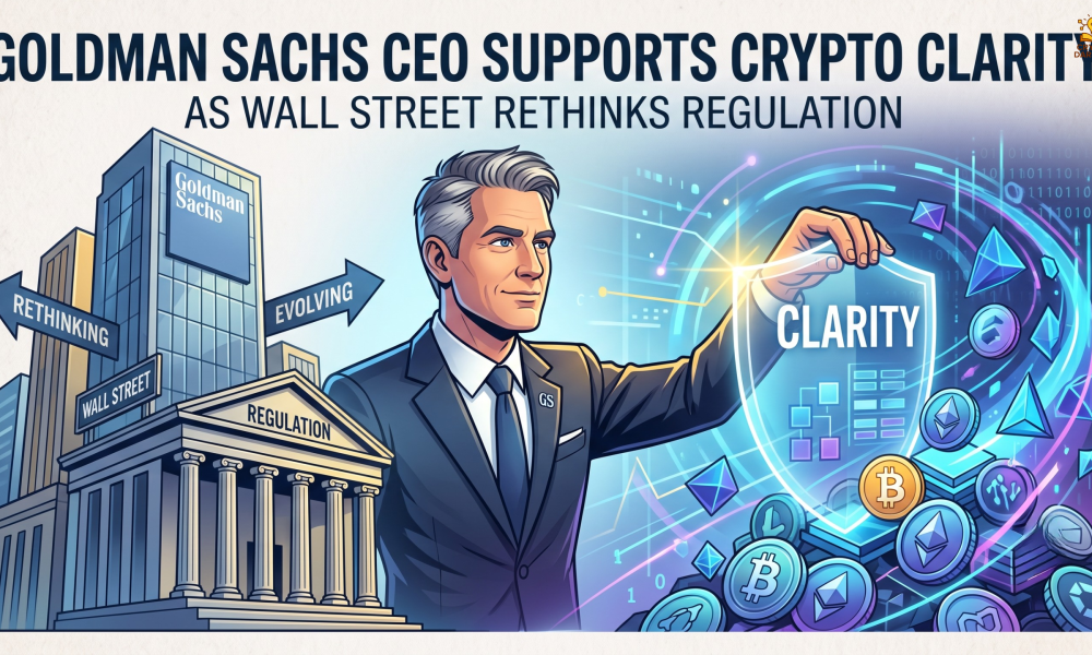 Goldman Sachs CEO Supports Crypto Clarity as Wall Street Rethinks Regulation
