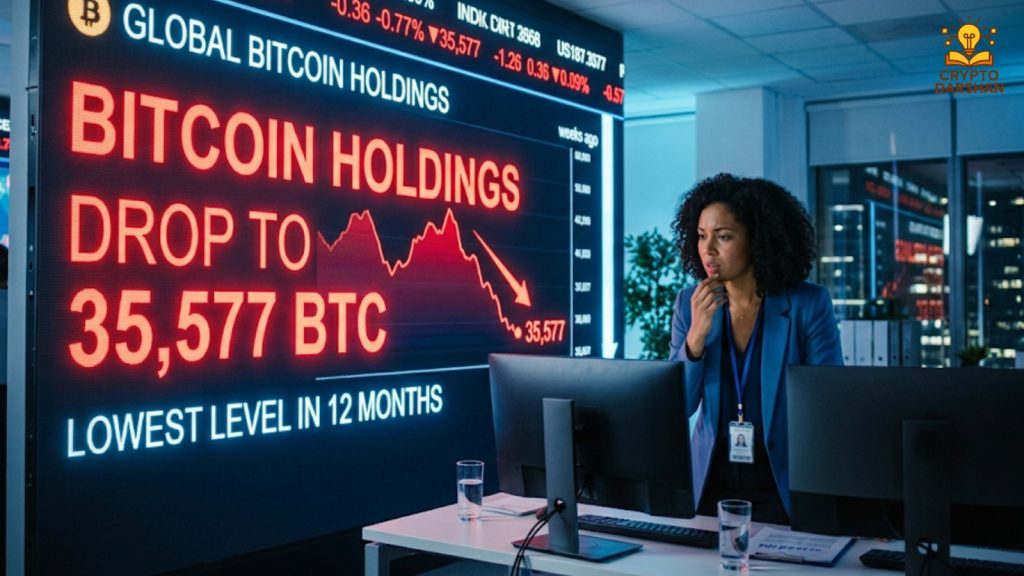 Bitcoin Holdings Drop to 35,577 BTC