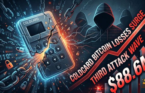 Coldcard Bitcoin Losses Surge to $88.6M After Third Attack Wave