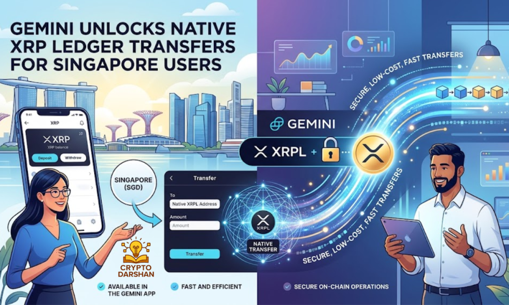 Gemini Unlocks Native XRP Ledger Transfers for Singapore Users