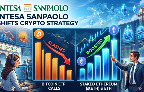 Intesa Sanpaolo Shifts Crypto Strategy: Slashes Bitcoin ETF Calls, Boosts Staked Ethereum