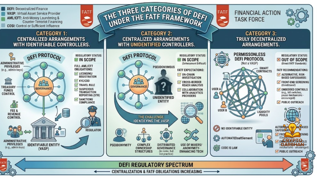 Three categories of DeFi under the FATF framework