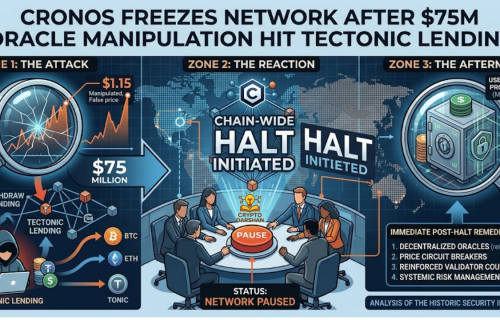Cronos Freezes Network After $75M Oracle Manipulation Hit Tectonic Lending