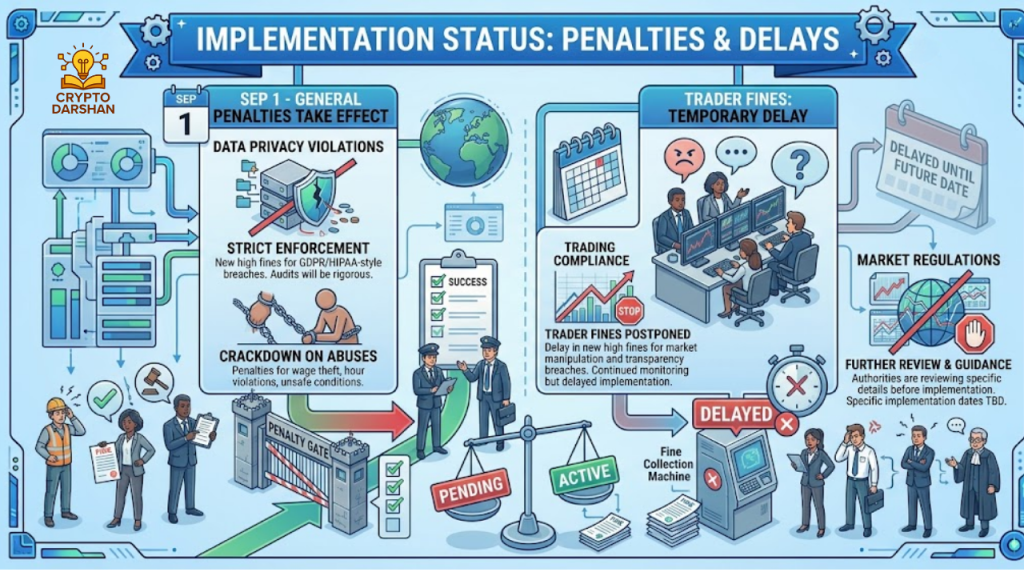 New Penalties Take Effect September 1 — But Trader Fines Are Delayed