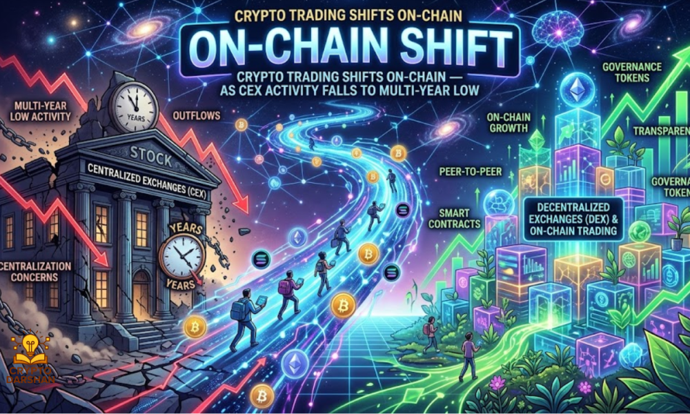 Crypto Trading Shifts On-Chain as CEX Activity Falls to Multi-Year Low