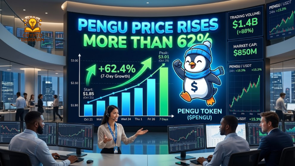 PENGU price rises more than 62%