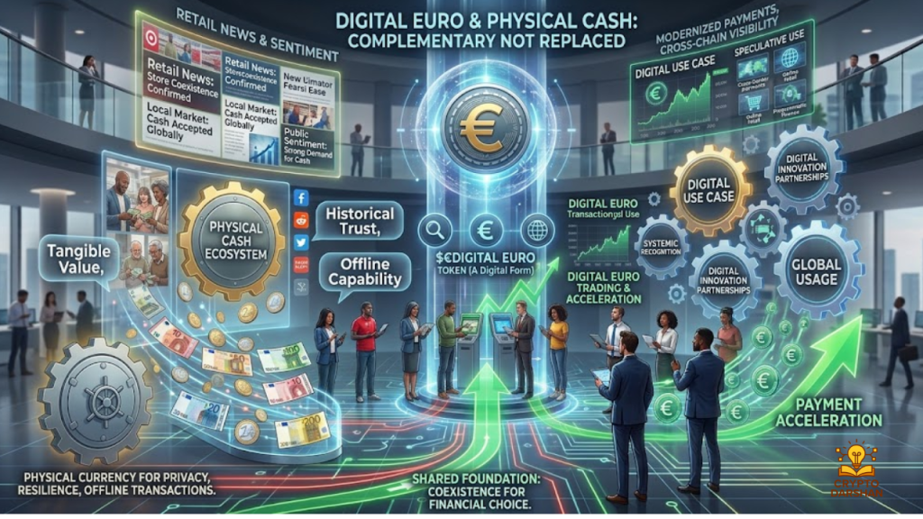 Digital Euro Would Not Replace Cash