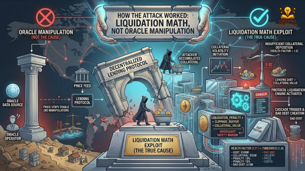 How the Attack Worked: Liquidation Math, Not Oracle Manipulation