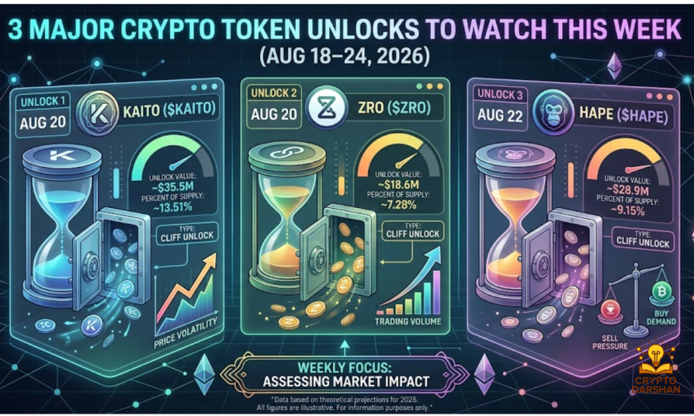 3 Major Crypto Token Unlocks to Watch This Week (Aug 18–24, 2026)