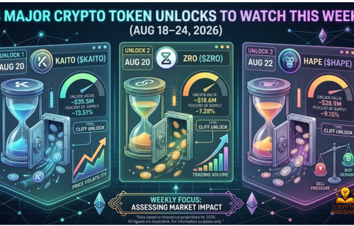 3 Major Crypto Token Unlocks to Watch This Week (Aug 18–24, 2026)