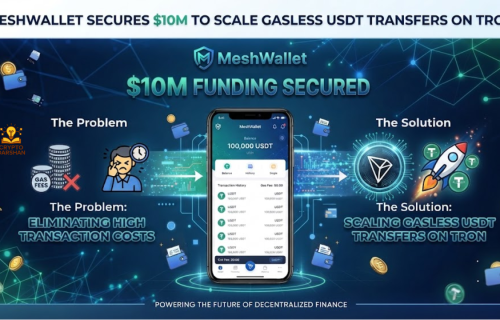 MeshWallet Secures $10M to Scale Gasless USDT Transfers on TRON