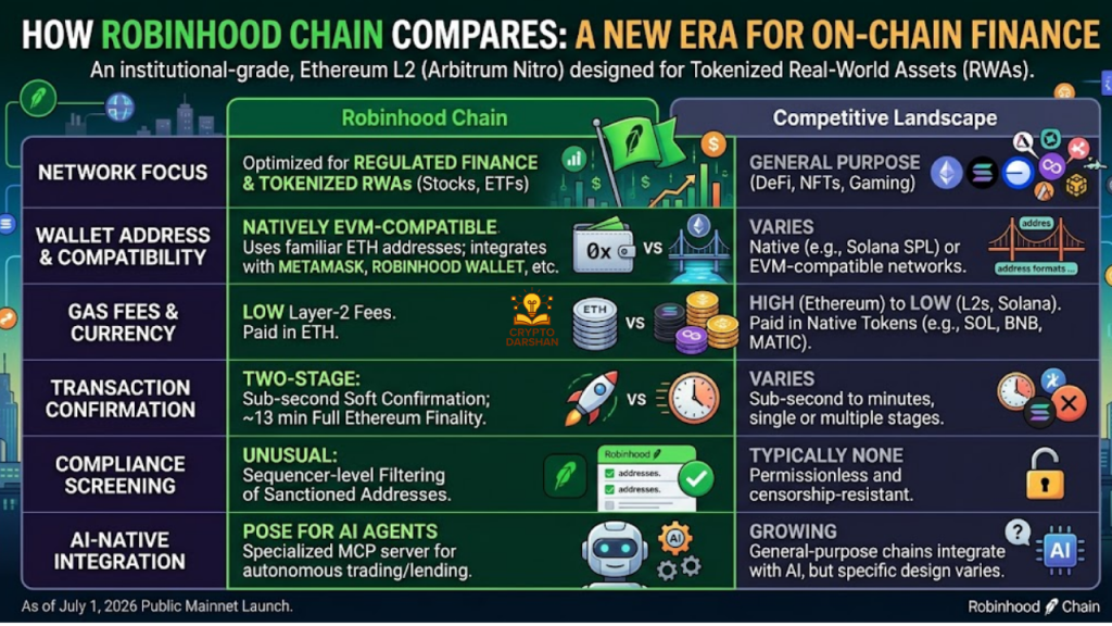 How Robinhood Chain Compares
