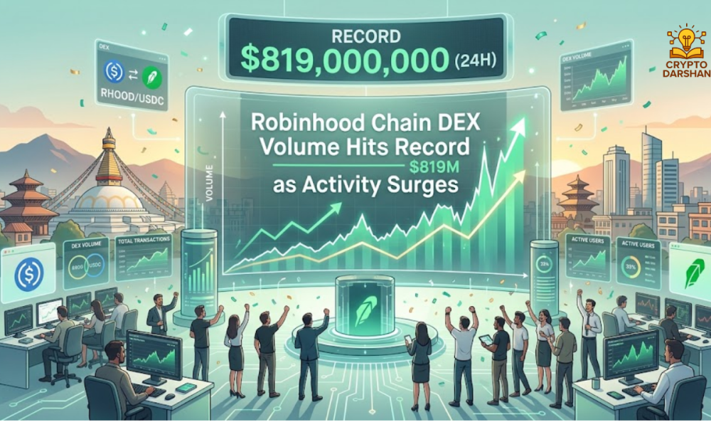 Robinhood Chain DEX Volume Hits Record $819M as Activity Surges