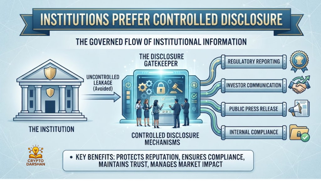 Institutions prefer controlled disclosure