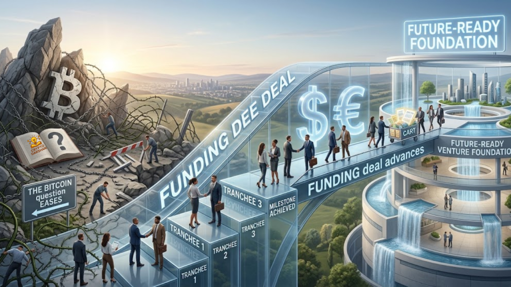 Funding deal advances as bitcoin question eases