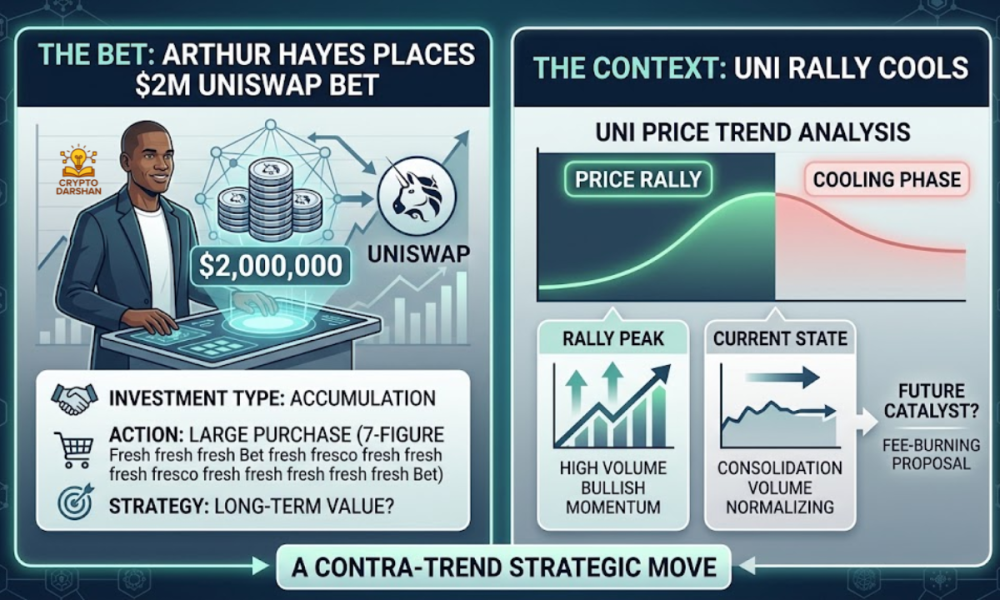 Arthur Hayes Places $2M Uniswap Bet as UNI Rally Cools