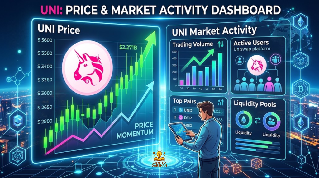 UNI’s price and market activity