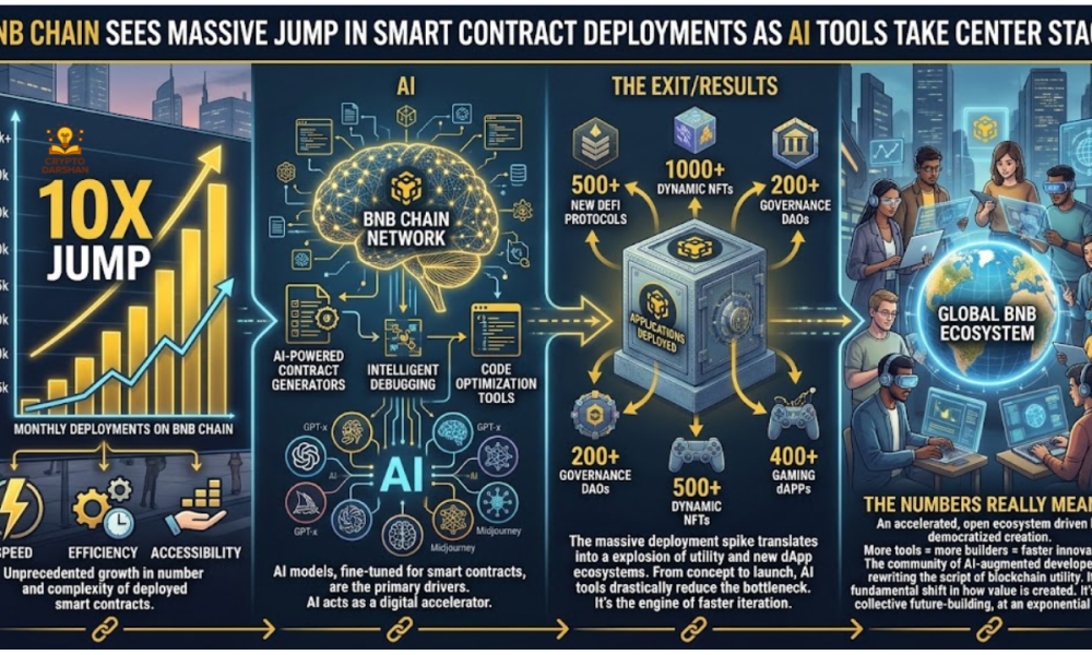 BNB Chain Sees Massive Jump in Smart Contract Deployments as AI Tools Take Center Stage