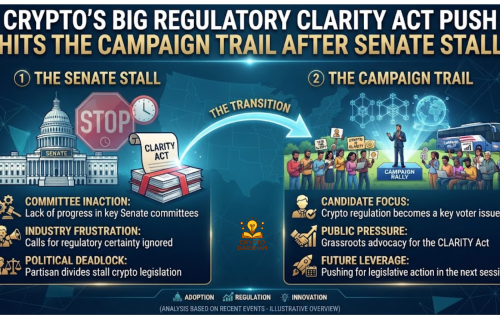 Crypto’s Big Regulatory CLARITY Act Push Hits the Campaign Trail After Senate Stall
