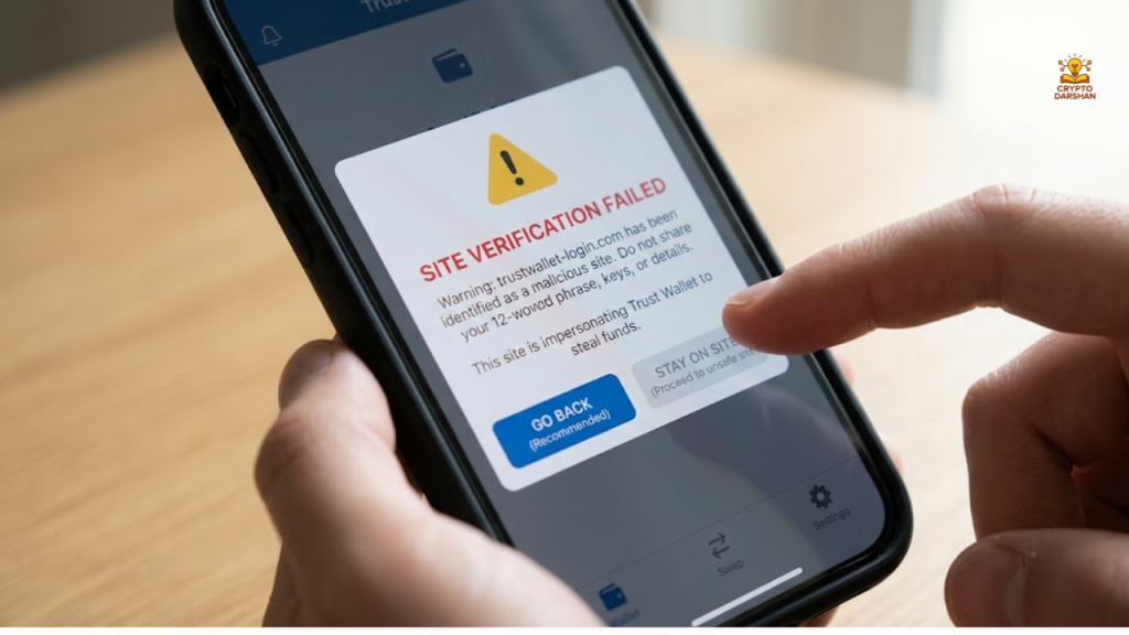 Trust Wallet confirms the site is fake
