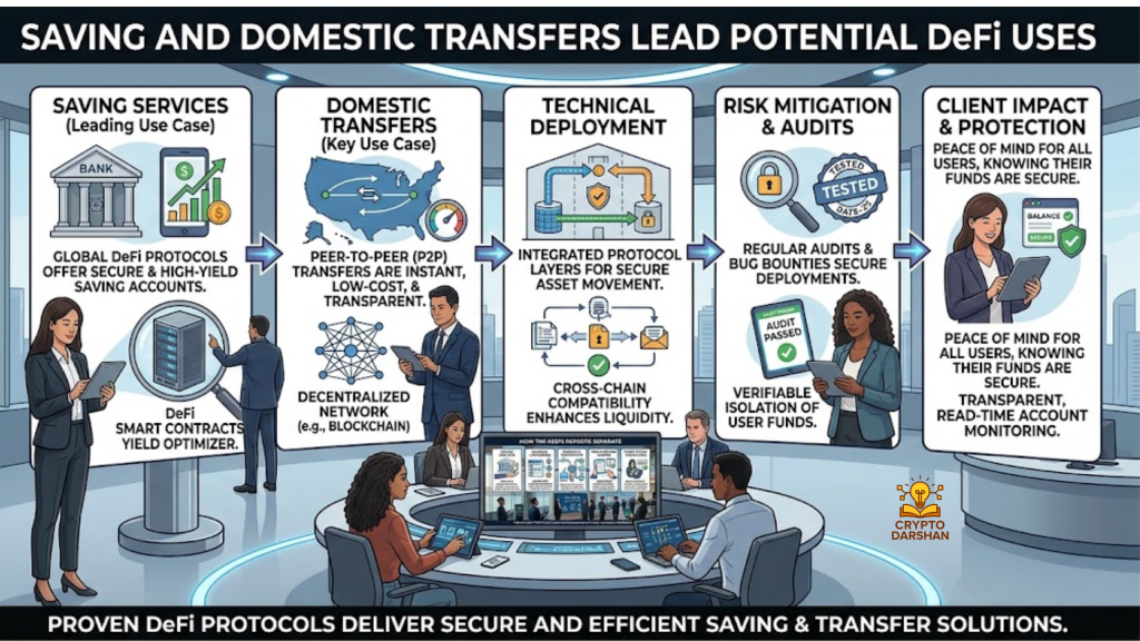 Saving and Domestic Transfers Lead Potential DeFi Uses