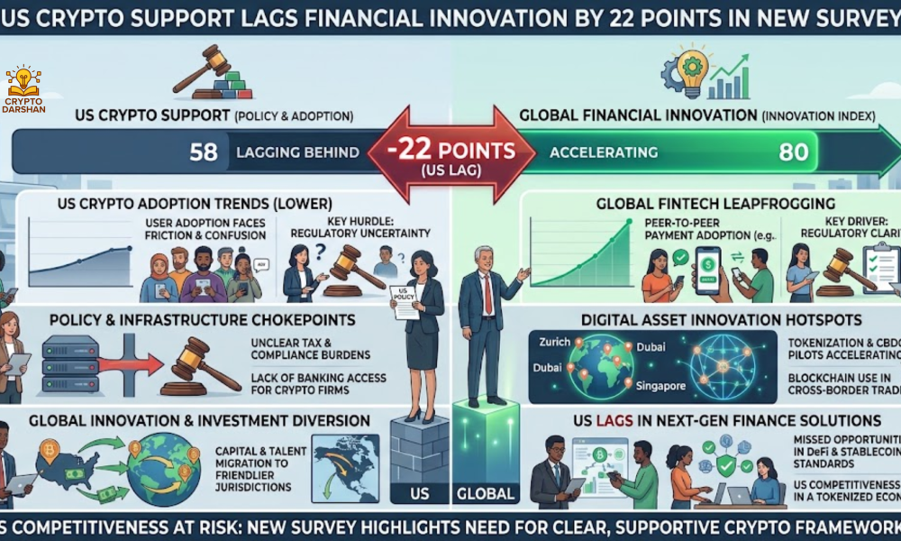 US Crypto Support Lags Financial Innovation by 22 Points in New Survey